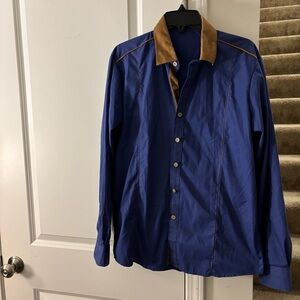 Vintage The Laki Blue and Tan Shirt